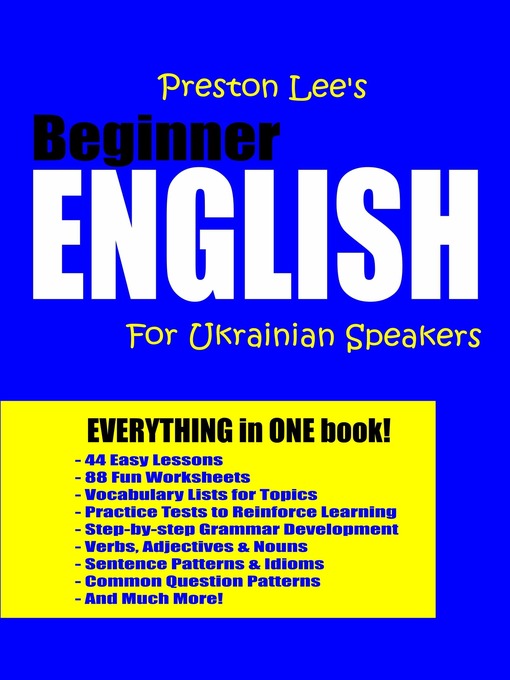 Title details for Preston Lee's Beginner English For Ukrainian Speakers by Preston Lee - Available